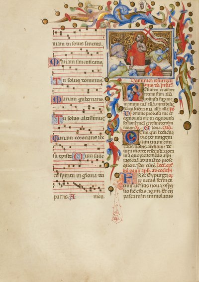 復活；イニシャルR：眠れる兵士 作： Master of the Brussels Initials