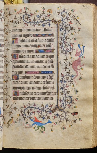 ナバラ王シャルル・ザ・ノーブル（1361-1425）の時：フォル107r、テキスト 作： Master of the Brussels Initials and Associates