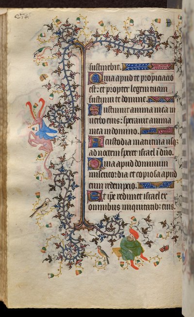 ナヴァール王シャルル（1361-1425）の時：117v巻、本文 作： Master of the Brussels Initials and Associates