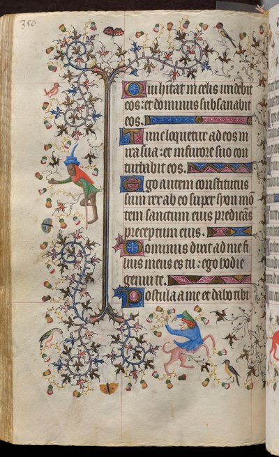ナバラ王シャルル・ザ・ノーブル（1361-1425）の時：170v巻、本文 作： Master of the Brussels Initials and Associates