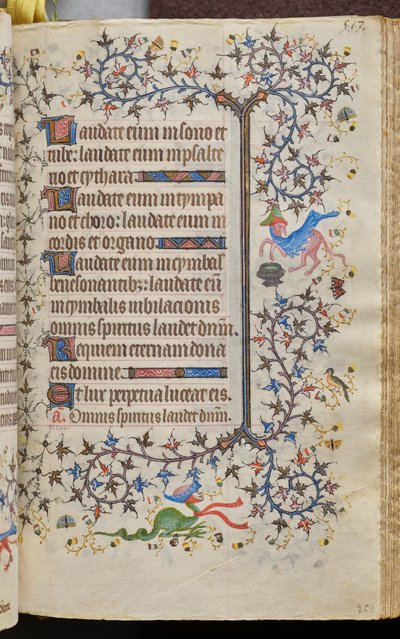 ナバラ王シャルル・ザ・ノーブル（1361-1425）の時：フォール251r、テキスト 作： Master of the Brussels Initials and Associates
