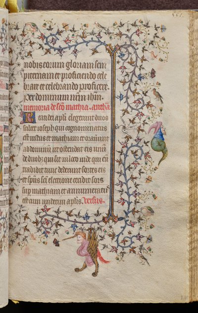ナバラ王シャルル・ザ・ノーブル（1361-1425）の時：270r、本文 作： Master of the Brussels Initials and Associates