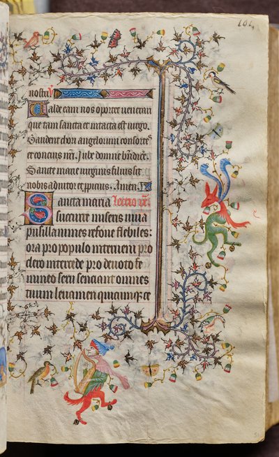 ナヴァラ王シャルル（1361-1425）の時：フォール51r、テキスト 作： Master of the Brussels Initials and Associates