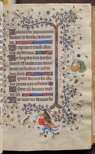 ナバラ王シャルル・ザ・ノーブル（1361-1425）の時：フォール54r、テキスト 作： Master of the Brussels Initials and Associates