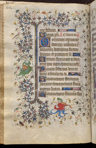 ナヴァラ王シャルル（1361-1425）の時：フォル55v、テキスト 作： Master of the Brussels Initials and Associates