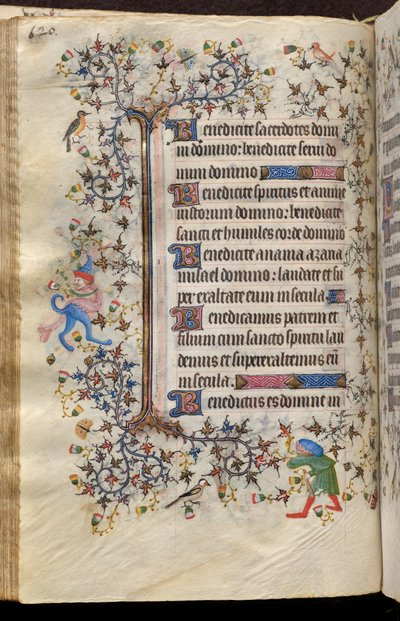 ナバラ王シャルル・ザ・ノーブル（1361-1425）の時：フォル60v、テキスト 作： Master of the Brussels Initials and Associates