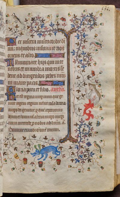 ナバラ王シャルル・ザ・ノーブル（1361-1425）の時：フォル66r、テキスト 作： Master of the Brussels Initials and Associates