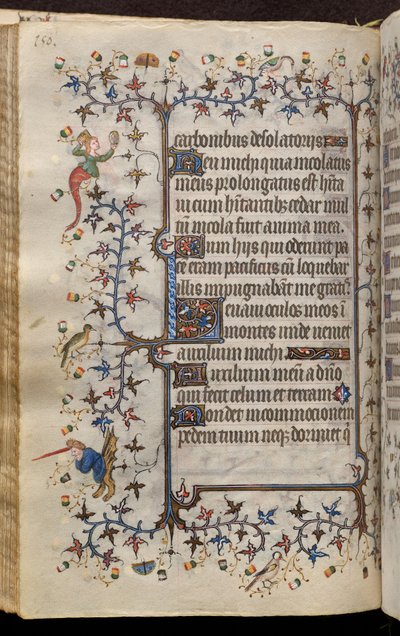 ナバラ王シャルル・ザ・ノーブル（1361-1425）の時: 75v, テキスト 作： Master of the Brussels Initials and Associates