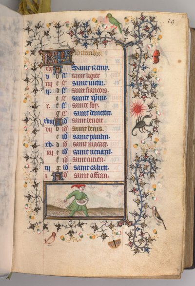 チャールズザノーブル、ナヴァール王1361-1425の時間：fol。 10月10日c。 1405年。 作： Master of the Brussels Initials and Associates