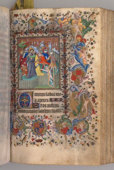 チャールズザノーブル、ナヴァール王1361-1425の時間：fol。 144r、キリストの裏切り、c。 1405年。 作： Master of the Brussels Initials and Associates