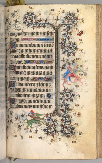チャールズザノーブル、ナヴァール王1361-1425の時間：fol。 182r、テキスト、c。 1405年。 作： Master of the Brussels Initials and Associates