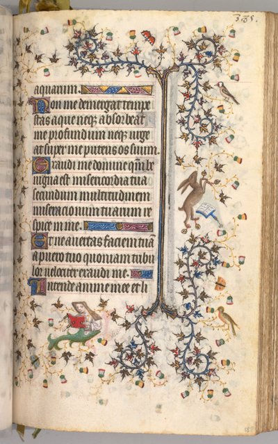 チャールズザノーブル、ナヴァール王1361-1425の時間：fol。 188r、テキスト、c。 1405年。 作： Master of the Brussels Initials and Associates
