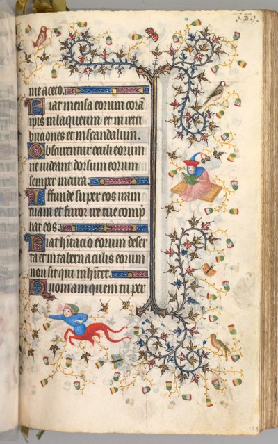 チャールズザノーブル、ナヴァール王1361-1425の時間：fol。 189r、テキスト、c。 1405年。 作： Master of the Brussels Initials and Associates