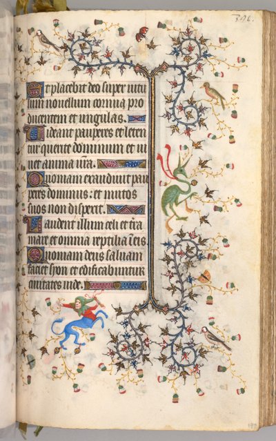 チャールズザノーブル、ナヴァール王1361-1425の時間：fol。 190r、テキスト、c。 1405年。 作： Master of the Brussels Initials and Associates