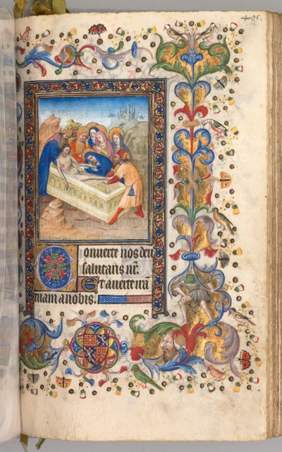 チャールズザノーブル、ナヴァール王1361-1425の時間：fol。 197r、キリストの墓、c。 1405年。 作： Master of the Brussels Initials and Associates