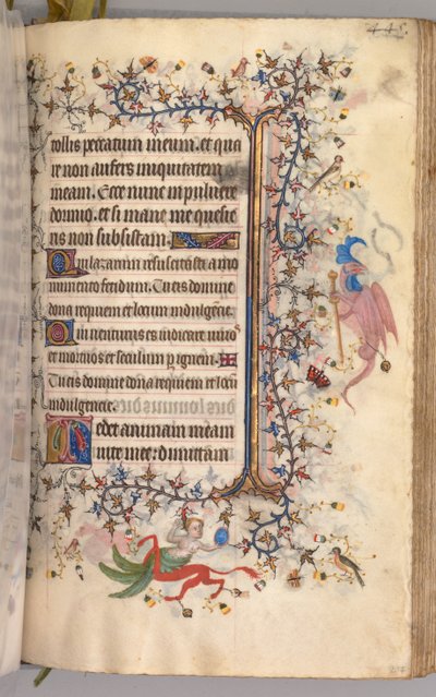 チャールズザノーブル、ナヴァール王1361-1425の時間：fol。 217r、テキスト、c。 1405年。 作： Master of the Brussels Initials and Associates
