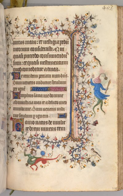 チャールズザノーブル、ナヴァール王1361-1425の時間：fol。 226r、テキスト、c。 1405年。 作： Master of the Brussels Initials and Associates