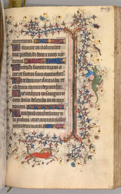 チャールズザノーブル、ナヴァール王1361-1425の時間：fol。 229r、テキスト、c。 1405年。 作： Master of the Brussels Initials and Associates