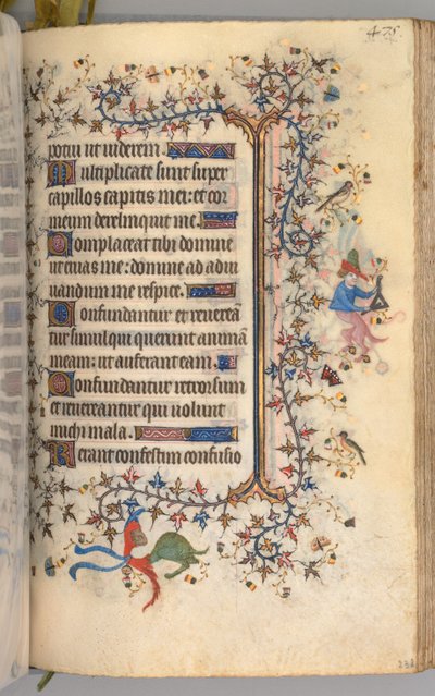 チャールズザノーブル、ナヴァール王1361-1425の時間：fol。 232r、テキスト、c。 1405年。 作： Master of the Brussels Initials and Associates
