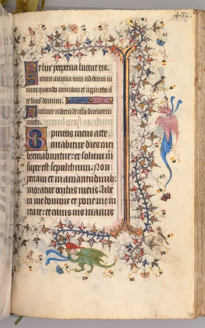 チャールズザノーブル、ナヴァール王1361-1425の時間：fol。 234r、テキスト、c。 1405年。 作： Master of the Brussels Initials and Associates