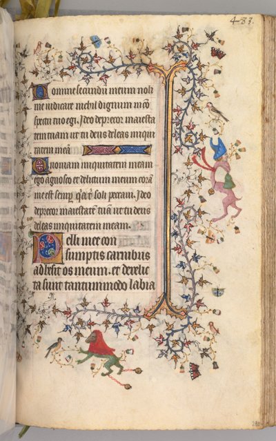 チャールズザノーブル、ナヴァール王1361-1425の時間：fol。 236r、テキスト、c。 1405年。 作： Master of the Brussels Initials and Associates