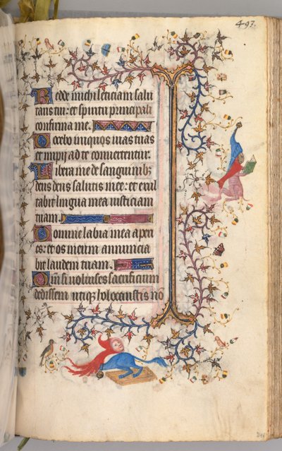 チャールズザノーブル、ナヴァール王1361-1425の時間：fol。 241r、テキスト、c。 1405年。 作： Master of the Brussels Initials and Associates