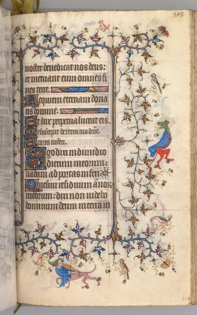 チャールズザノーブル、ナヴァール王1361-1425の時間：fol。 246r、テキスト、c。 1405年。 作： Master of the Brussels Initials and Associates