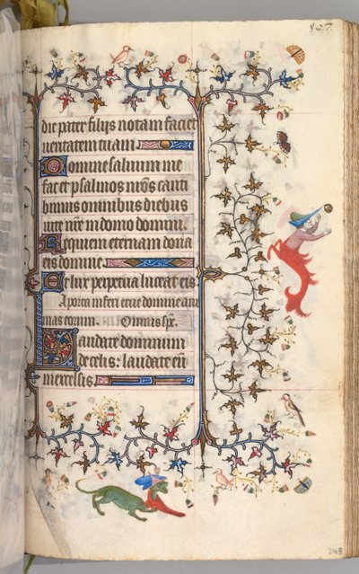 チャールズザノーブル、ナヴァール王1361-1425の時間：fol。 248r、テキスト、c。 1405年。 作： Master of the Brussels Initials and Associates