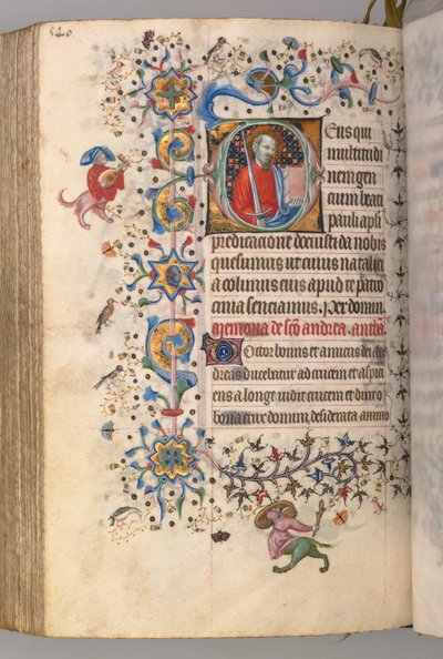 チャールズザノーブル、ナヴァール王1361-1425の時間：fol。 264v、セントポール、c。 1405年。 作： Master of the Brussels Initials and Associates