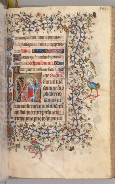 チャールズザノーブル、ナヴァール王1361-1425の時間：fol。 265r、セントアンドリュー、c。 1405年。 作： Master of the Brussels Initials and Associates