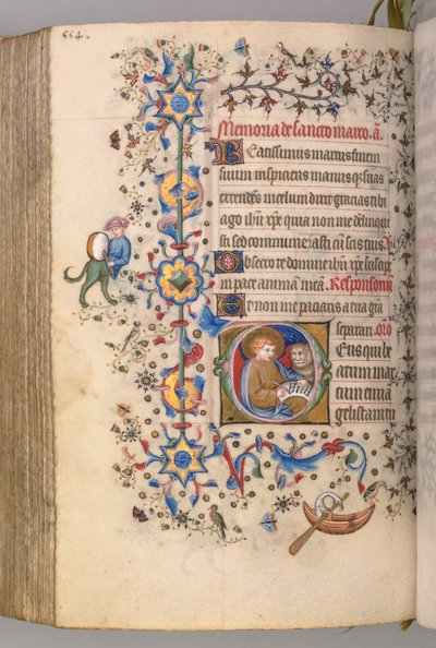 チャールズ・オブ・ノーブル、ナヴァール王1361-1425、 271v、セントマーク、c。 1405年。 作： Master of the Brussels Initials and Associates