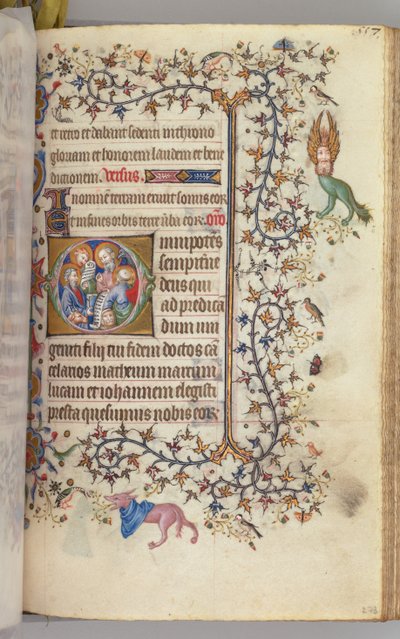 チャールズ・オブ・ノーブル、ナヴァール王1361-1425、 273r、四人の伝道者、c。 1405年。 作： Master of the Brussels Initials and Associates