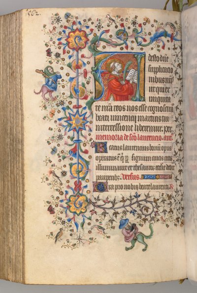 チャールズオブノーブル、キングオブナバール1361-1425、 275v、セントビンセント、c。 1405年。 作： Master of the Brussels Initials and Associates
