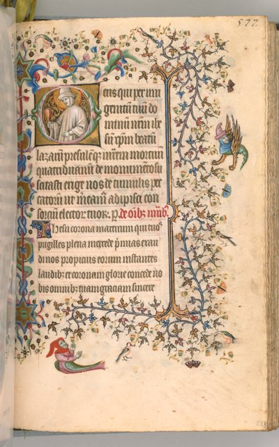 チャールズオブノーブル、キングオブナバール1361-1425、 283r、聖ラザロ、c。 1405年。 作： Master of the Brussels Initials and Associates