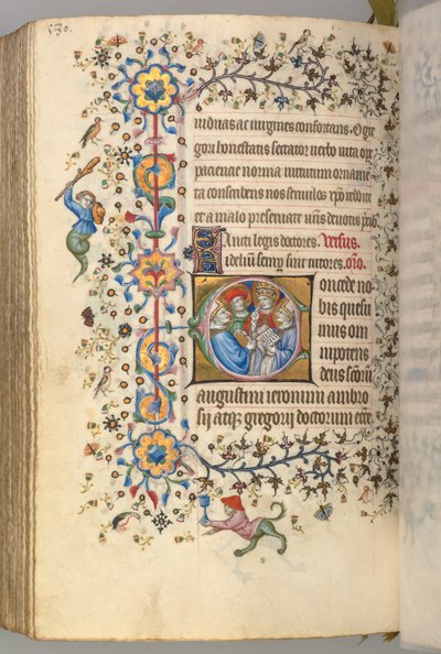 チャールズオブノーブル、キングオブナバール1361-1425、 284v、教会の4人の医師、c。 1 作： Master of the Brussels Initials and Associates