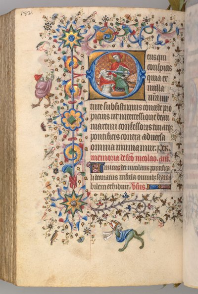 チャールズオブノーブル、キングオブナバール1361-1425、 285v、セントマーチン、c。 1405年。 作： Master of the Brussels Initials and Associates