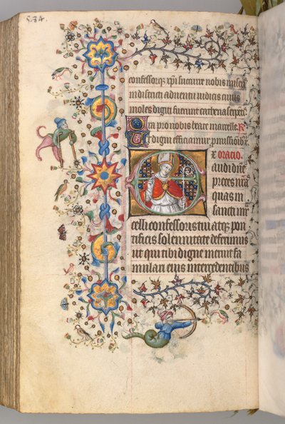 チャールズオブノーブル、キングオブナバール1361-1425、 286v、サンマルセル、c。 1405年。 作： Master of the Brussels Initials and Associates