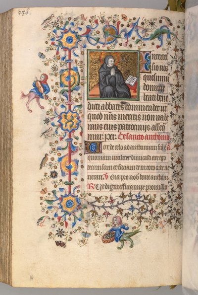 チャールズオブノーブル、キングオブナバール1361-1425、 287vr、セントブノワ、c。 1405年。 作： Master of the Brussels Initials and Associates