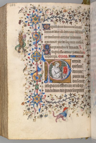 チャールズオブノーブル、キングオブナバール1361-1425、 288v、セントハーバード、c。 1405年。 作： Master of the Brussels Initials and Associates