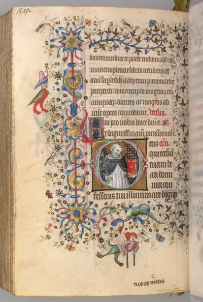 チャールズオブノーブル、キングオブナバール1361-1425、 290v、聖ドミニク、c。 1405年。 作： Master of the Brussels Initials and Associates