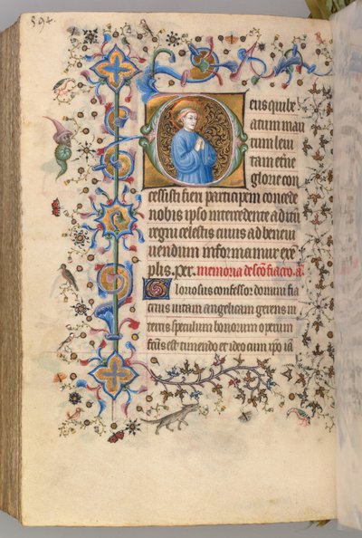 チャールズオブノーブル、キングオブナバール1361-1425、 291v、テキスト、c。 1405年。 作： Master of the Brussels Initials and Associates