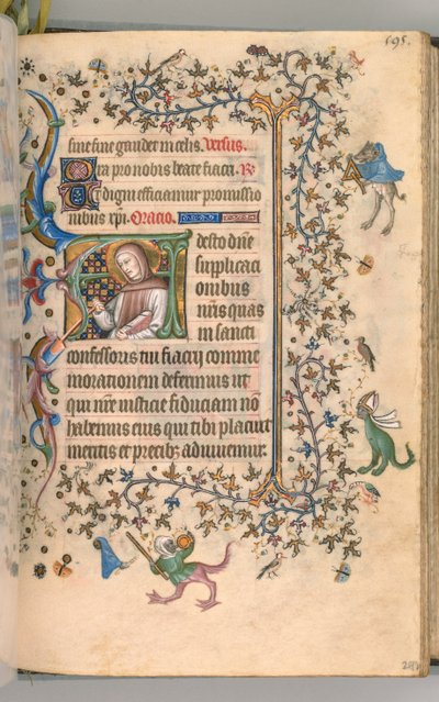 チャールズオブノーブル、キングオブナバール1361-1425、 292r、聖フィアカー、c。 1405年。 作： Master of the Brussels Initials and Associates