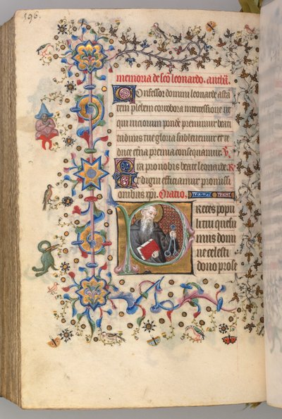 チャールズオブノーブル、キングオブナバール1361-1425、 292v、セントレナード、c。 1405年。 作： Master of the Brussels Initials and Associates