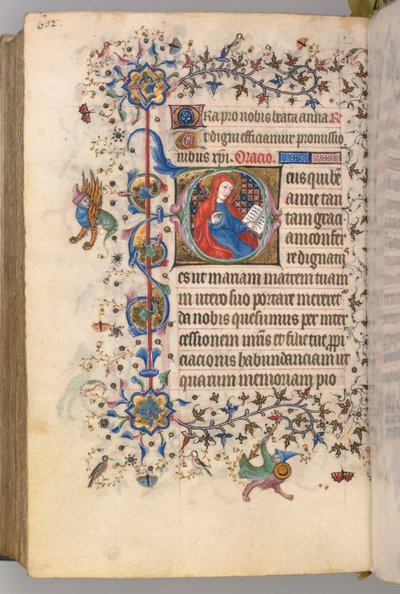 チャールズオブノーブル、キングオブナバール1361-1425、 295v、セントアン、c。 1405年。 作： Master of the Brussels Initials and Associates