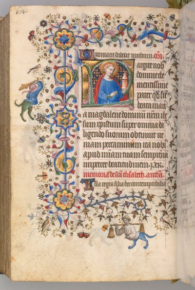 チャールズオブノーブル、キングオブナバール1361-1425、 296v、セントメアリーマグダレン、c。 1405年。 作： Master of the Brussels Initials and Associates