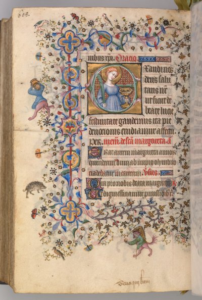 チャールズオブノーブル、キングオブナバール1361-1425、 298v、セントルーシー、c。 1405年。 作： Master of the Brussels Initials and Associates