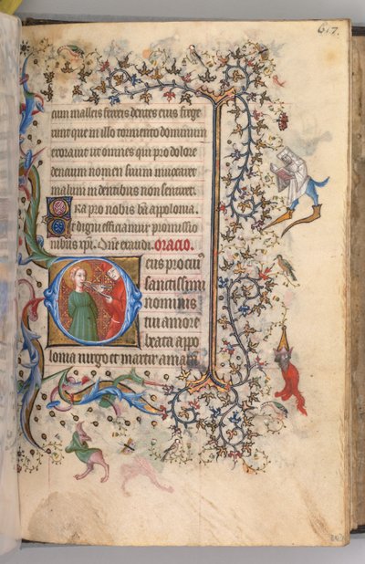 チャールズオブノーブル、キングオブナバール1361-1425、 303r、聖アポロニア、c。 1405年。 作： Master of the Brussels Initials and Associates