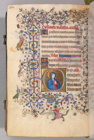 チャールズオブノーブル、キングオブナバール1361-1425、 304v、セントマーサ、c。 1405年。 作： Master of the Brussels Initials and Associates