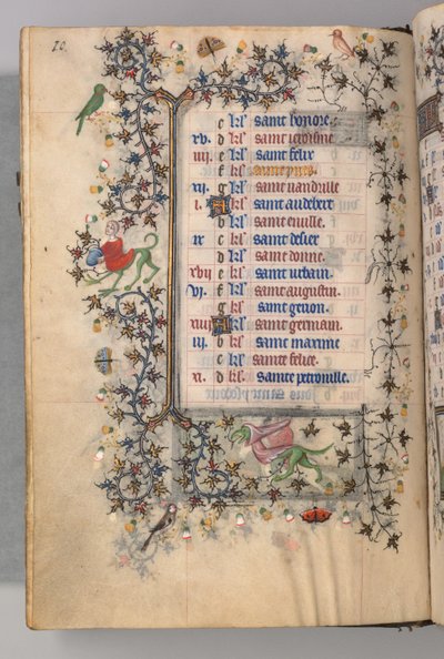 チャールズザノーブル、ナヴァール王1361-1425の時間：fol。 5v、5月、c。 1405年。 作： Master of the Brussels Initials and Associates