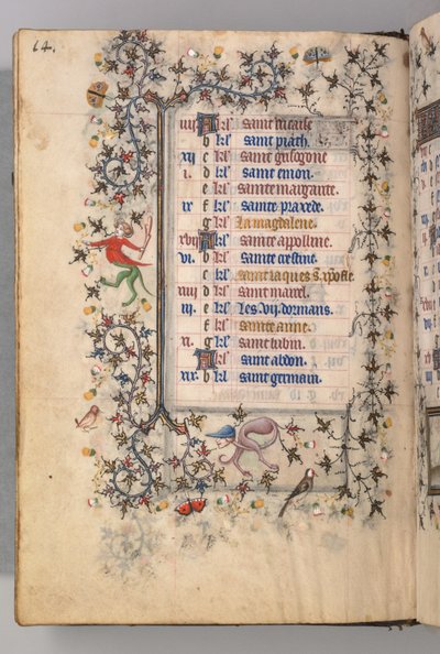 チャールズザノーブル、ナヴァール王1361-1425の時間：fol。 7月、7月、c。 1405年。 作： Master of the Brussels Initials and Associates